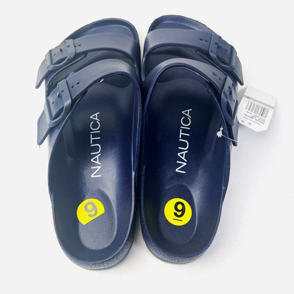 Nautica Men's Double Buckle Slide Comfort Sandal Slip-on Adjustable Waterproof - Picture 3 of 11